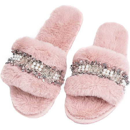 CoCopeaunt Women s Slippers Cute Pearl Slippers Furry Slippers Open Toe Home Slippers Spring and Autumn Slippers
CoCopeaunt Women s Slippers Cute Pearl Slippers Furry Slippers Open Toe Home Slippers Spring and Autumn Slippers