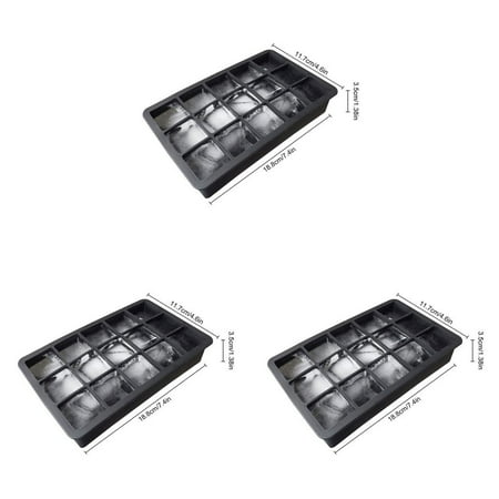 3Pcs Allayu 15 Grid Ice Cube Tray Home Bar Pub Cube Mould Ice Wine Ice Tree Maker Silicone Non-Stick Mould Tray
3Pcs Allayu 15 Grid Ice Cube Tray Home Bar Pub Cube Mould Ice Wine Ice Tree Maker Silicone Non-Stick Mould Tray