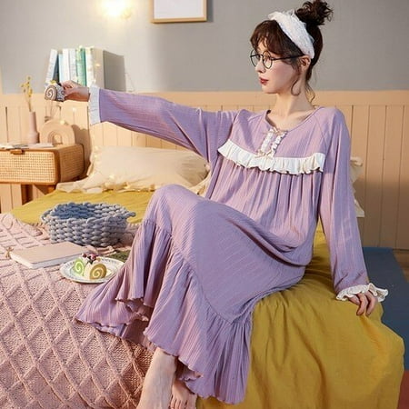 PIKADINGNIS WAVMIT 4XL Autumn Winter Cotton Women Sleepwear Soft Sleepshirt Long Sleeve Woman Nightgown Young Girl Outwear Nightdress Party
PIKADINGNIS WAVMIT 4XL Autumn Winter Cotton Women Sleepwear Soft Sleepshirt Long Sleeve Woman Nightgown Young Girl Outwear Nightdress Party