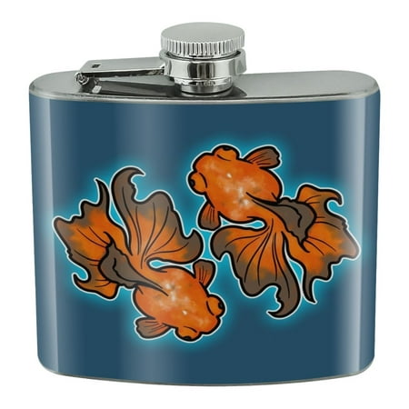 Japanese Goldfish Stainless Steel 5oz Hip Drink Kidney Flask