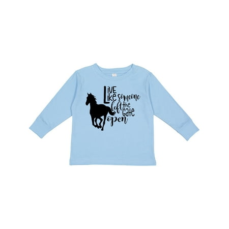 Inktastic Live Like Someone Left the Gate Open Horse Silhouette Gift Toddler Boy or Toddler Girl Long Sleeve T-Shirt
Inktastic Live Like Someone Left the Gate Open Horse Silhouette Gift Toddler Boy or Toddler Girl Long Sleeve T-Shirt