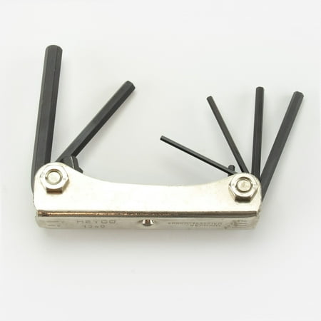 Heyco Hex Metric L-key Folding Set in Metal Holder 6 Pieces