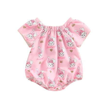 Arvbitana Infant Baby Girls Romper Rabbit/Heart/Animal Print Short Sleeve Boat Neck Jumpsuits Summer Newborn Bodysuits 0M 3M 6M 12M 18M
Arvbitana Infant Baby Girls Romper Rabbit/Heart/Animal Print Short Sleeve Boat Neck Jumpsuits Summer Newborn Bodysuits 0M 3M 6M 12M 18M