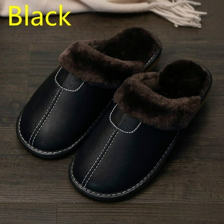 Men Slippers Black New Winter PU Leather Slippers Warm Indoor Slipper Waterproof Home House Shoes Women Warm Leather Slippers
Men Slippers Black New Winter PU Leather Slippers Warm Indoor Slipper Waterproof Home House Shoes Women Warm Leather Slippers