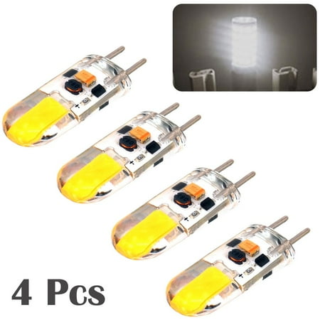 Suyin 4PCS GY6.35 LED COB Bulb High Brightness Bulb Dimmable ACDC12V 2W