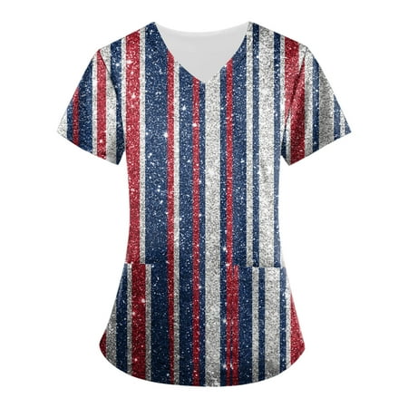 Yubatuo Women Plus Size Scrubs Top with Pockets V-Neck Short Sleeve Printed Work Blouse for Women Blue 4XL
Yubatuo Women Plus Size Scrubs Top with Pockets V-Neck Short Sleeve Printed Work Blouse for Women Blue 4XL