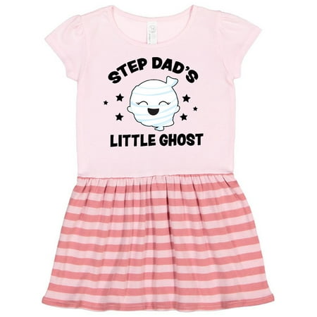 Inktastic Cute Step Dad s Little Ghost with Stars Gift Toddler Girl Dress