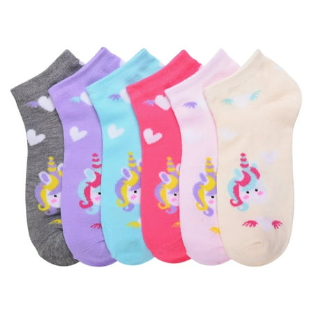 6-PACK Women s Comfort Low Cut Socks Spandex Socks Unicorn 4-6