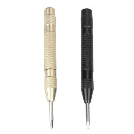 2Pcs Automatic Center Puncher Spring Loaded Center Punch Tool High Hardness Determine Drilling Position (Black Golden)
2Pcs Automatic Center Puncher Spring Loaded Center Punch Tool High Hardness Determine Drilling Position (Black Golden)