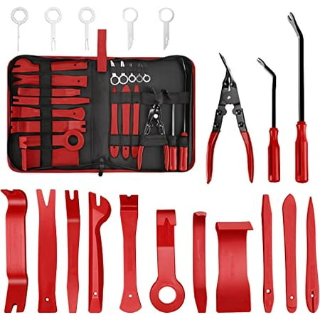 19Pcs Trim Removal Tool Pry Kit Car Panel Tool Stereo Removal Tool Kit Auto Clip Pliers Fastener Remover Pry Tool Kit Car Upholstery Repair Kit with Storage Bag
19Pcs Trim Removal Tool Pry Kit Car Panel Tool Stereo Removal Tool Kit Auto Clip Pliers Fastener Remover Pry Tool Kit Car Upholstery Repair Kit with Storage Bag