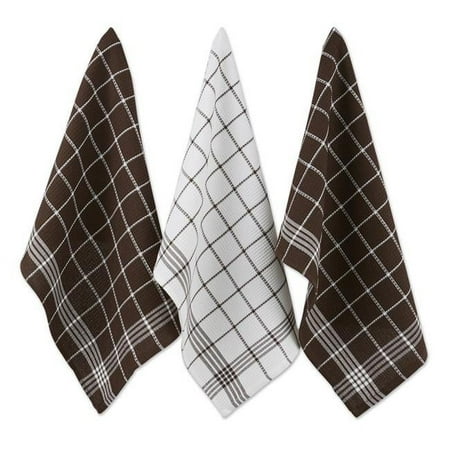 Mocha Waffle Weave Dishtowel Set - Set of 6