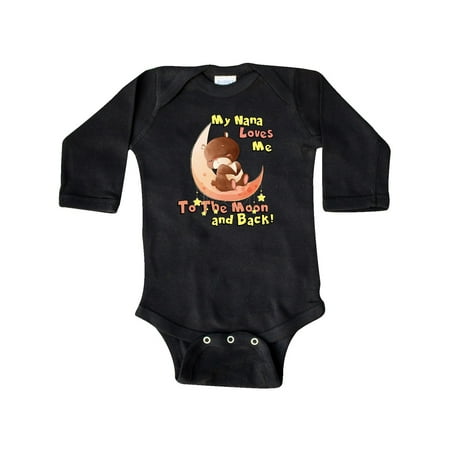 Inktastic My Nana Loves Me to the Moon and Back Gift Baby Boy or Baby Girl Long Sleeve Bodysuit
Inktastic My Nana Loves Me to the Moon and Back Gift Baby Boy or Baby Girl Long Sleeve Bodysuit