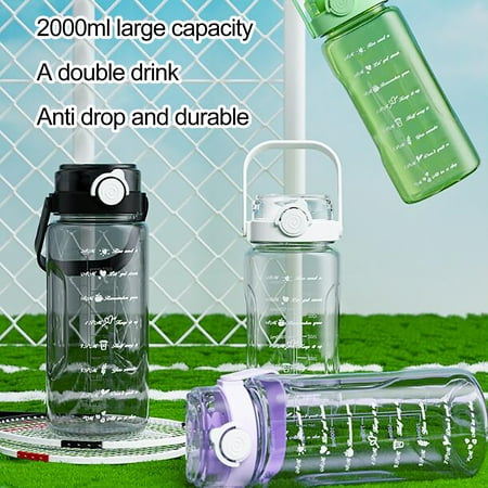 2000ML Water Cup Large Capacity Food Grade Sealed Leak-proof with Scale Drink Sport Water Bottle with Straw Household Supplies
2000ML Water Cup Large Capacity Food Grade Sealed Leak-proof with Scale Drink Sport Water Bottle with Straw Household Supplies