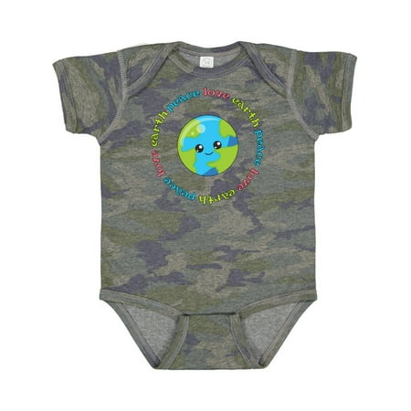 Inktastic Peace Love Earth Gift Baby Boy or Baby Girl Bodysuit