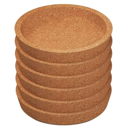 6 Pack 4 Inch Cork Coasters for Most Kind of Mugs in Office or Home