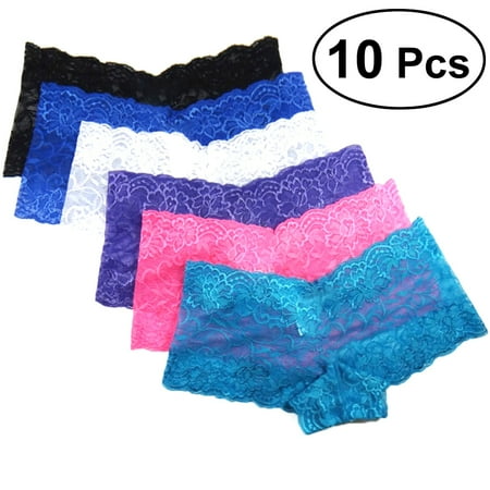 NUOLUX 10pcs Fashion Sexy Lace Boxers Underwear Lingerie Comfort Seamless Panties for Lady Women Size 2XL (Random Color and Pattern)
NUOLUX 10pcs Fashion Sexy Lace Boxers Underwear Lingerie Comfort Seamless Panties for Lady Women Size 2XL (Random Color and Pattern)