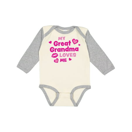 Inktastic Valentine s Day My Great Grandma Loves Me Hearts and Lips Gift Baby Boy or Baby Girl Long Sleeve Bodysuit
Inktastic Valentine s Day My Great Grandma Loves Me Hearts and Lips Gift Baby Boy or Baby Girl Long Sleeve Bodysuit