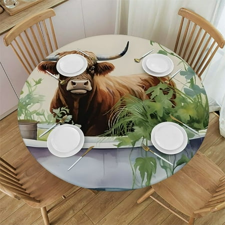Patifu Cow Plants Round Table Cover Stain Resistant Washable Indoor Outdoor Tablecloth Kitchen Dining Wedding Parties Picnic Farmhouse 100% Polyester Fiber 38-42
Patifu Cow Plants Round Table Cover Stain Resistant Washable Indoor Outdoor Tablecloth Kitchen Dining Wedding Parties Picnic Farmhouse 100% Polyester Fiber 38-42