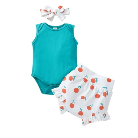jaweiw Three Piece Baby Girl’s Clothes Summer Fresh Sleeveless Jumpsuit and Ruffles Short Pants with Headband
jaweiw Three Piece Baby Girl’s Clothes Summer Fresh Sleeveless Jumpsuit and Ruffles Short Pants with Headband