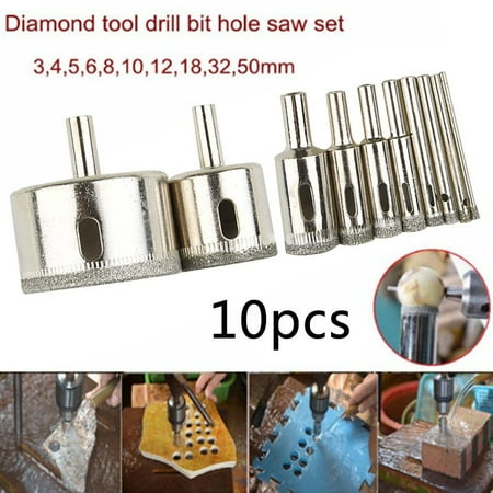 BCLONG 10pcs Set Diamond Glass Ceramics Marble Hole Opener Cutter Drill Bit 3~50mm
BCLONG 10pcs Set Diamond Glass Ceramics Marble Hole Opener Cutter Drill Bit 3~50mm