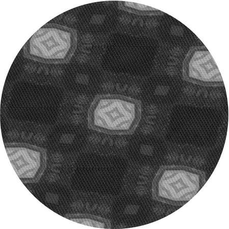 Ahgly Company Indoor Round Patterned Ash Gray Area Rugs 8 Round