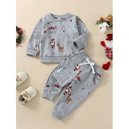 Ma&Baby Toddler Baby Boys Christmas Outfit Long Sleeve Cartoon Pullover Sweatpants Holiday Clothes Set
Ma&Baby Toddler Baby Boys Christmas Outfit Long Sleeve Cartoon Pullover Sweatpants Holiday Clothes Set