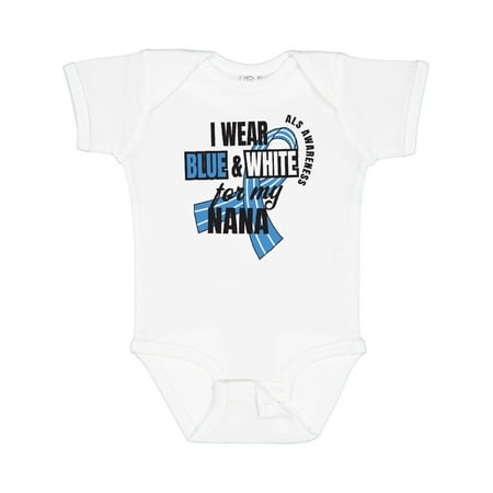 Inktastic I Wear Blue and White for My Nana ALS Awareness Gift Baby Boy or Baby Girl Bodysuit
Inktastic I Wear Blue and White for My Nana ALS Awareness Gift Baby Boy or Baby Girl Bodysuit