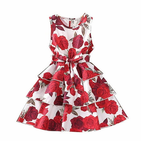Toddler Baby Girls Dresses Floral Printed Sleeveless O-Neck Princess Clothing Suitable For 4 To 7 Years Old Party Leisure Fit Comfy Dress
Toddler Baby Girls Dresses Floral Printed Sleeveless O-Neck Princess Clothing Suitable For 4 To 7 Years Old Party Leisure Fit Comfy Dress