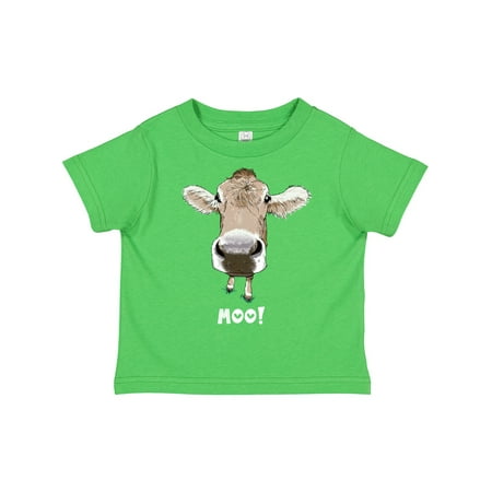 Inktastic Moo! Cute Brown Holstein Cow Gift Toddler Boy or Toddler Girl T-Shirt