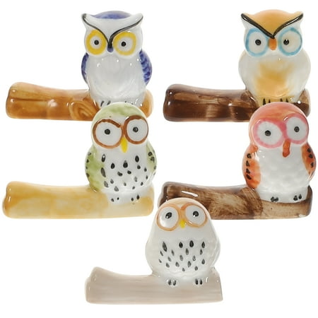 BESTONZON 5pcs Adorable Owl Ceramic Chopstick Holder Handmade Chopstick Rest Holder Fork Holder
BESTONZON 5pcs Adorable Owl Ceramic Chopstick Holder Handmade Chopstick Rest Holder Fork Holder