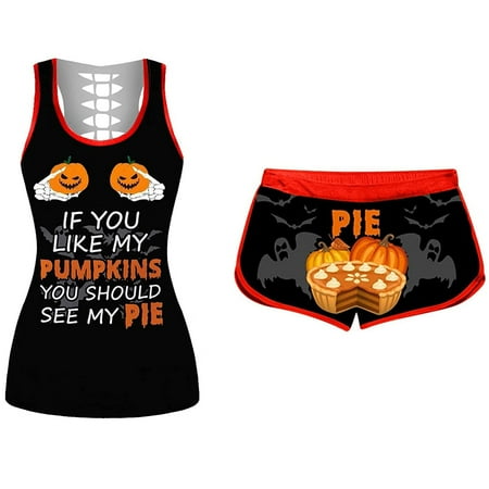 KEVCHE European and American Sexy Fashion Halloween 3D Digital Print Ladies Vest Set
KEVCHE European and American Sexy Fashion Halloween 3D Digital Print Ladies Vest Set
