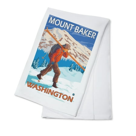 Mount Baker Washington Skier Carrying Snow Skis (100% Cotton Tea Towel Decorative Hand Towel Kitchen and Home)
Mount Baker Washington Skier Carrying Snow Skis (100% Cotton Tea Towel Decorative Hand Towel Kitchen and Home)