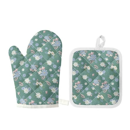 Bivenant Store Flower 2-Piece Oven Mitt & Pot Holder Set for Kitchen Home Heat Resistant
Bivenant Store Flower 2-Piece Oven Mitt & Pot Holder Set for Kitchen Home Heat Resistant