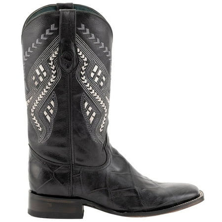 Ferrini Mens Jesse Alligator Square Toe Dress Boots Mid Calf