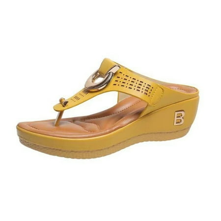 Outerwear Thong Toe Beach Sandals Open Peep Toe Solid Color Walking for Birthday Party Adult Ceremony Yellow 42
Outerwear Thong Toe Beach Sandals Open Peep Toe Solid Color Walking for Birthday Party Adult Ceremony Yellow 42