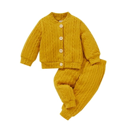Calsunbaby Baby Girls Clothes Solid Color Button-down Knitted Cardigan and Pants Toddler Kids Outfits
Calsunbaby Baby Girls Clothes Solid Color Button-down Knitted Cardigan and Pants Toddler Kids Outfits