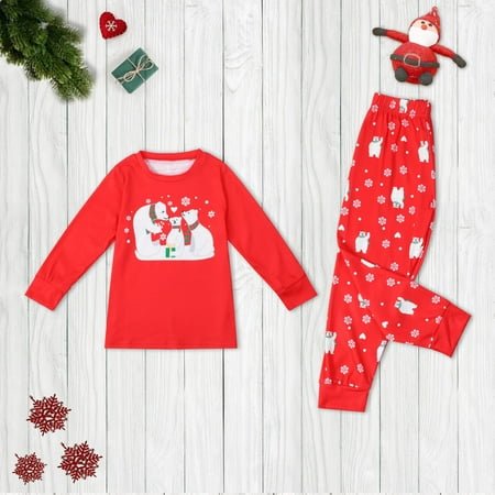 Matching Family Pajamas Sets Christmas Bear Family Print Top And Pants Sleepwear For Kids 
Matching Family Pajamas Sets Christmas Bear Family Print Top And Pants Sleepwear For Kids