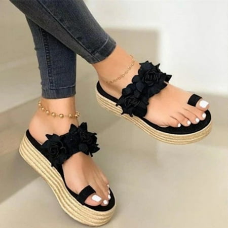 uikmnh Slippers for Women Women Summer Casual Daily Flower Slip On Platform Sandals Thick Bottom Slippers Black 7.5
uikmnh Slippers for Women Women Summer Casual Daily Flower Slip On Platform Sandals Thick Bottom Slippers Black 7.5