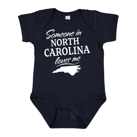 Inktastic Someone in North Carolina Loves Me Gift Baby Boy or Baby Girl Bodysuit