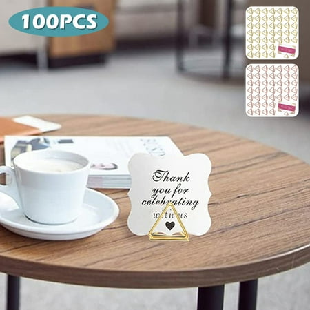 ALIMARO 100Pcs Table Card Holder Mini Place Card Holders Triangle Shape Card Stand Clip Photo Picture Table Number Holder for Wedding Party Restaurant Office
ALIMARO 100Pcs Table Card Holder Mini Place Card Holders Triangle Shape Card Stand Clip Photo Picture Table Number Holder for Wedding Party Restaurant Office
