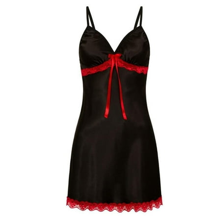 FOCUSNORM Women Lingerie Satin Lace Chemise Nightgown V-Neck Lace Bodydoll Nightdress Sleepwear
FOCUSNORM Women Lingerie Satin Lace Chemise Nightgown V-Neck Lace Bodydoll Nightdress Sleepwear