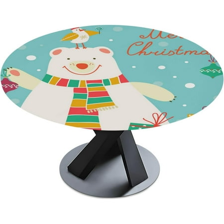 SKYSONIC Round Tablecloth Fitted Table Cover Cute Christmas Little White Bear Waterproof Wipeable Tablecloth Cover Suitable for Indoor Outdoor Kitchen Patio BBQ Party Dining 50in
SKYSONIC Round Tablecloth Fitted Table Cover Cute Christmas Little White Bear Waterproof Wipeable Tablecloth Cover Suitable for Indoor Outdoor Kitchen Patio BBQ Party Dining 50in