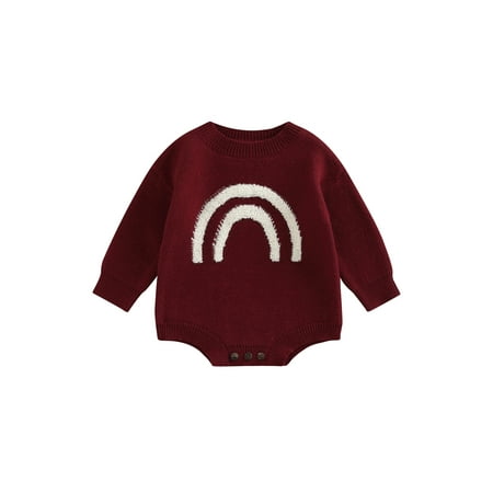 Bagilaanoe Newborn Baby Girl Boy Knit Sweater Rompers Dress Rainbow Print Long Sleeve Bodysuit 3M 6M 9M 12M 24M Infant Ribbed One Piece Jumpsuit
Bagilaanoe Newborn Baby Girl Boy Knit Sweater Rompers Dress Rainbow Print Long Sleeve Bodysuit 3M 6M 9M 12M 24M Infant Ribbed One Piece Jumpsuit