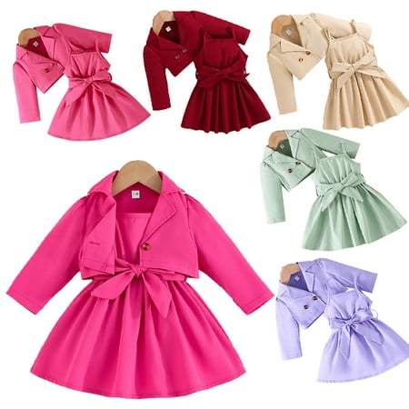 YTDSCS Baby Girls Dress with Jacket 2 Piece Outfit Toddler Spring Autumn Solid Color Sleeveless Dress + Long Sleeve Cardigan Set Outfit for 6 Months-4 Years
YTDSCS Baby Girls Dress with Jacket 2 Piece Outfit Toddler Spring Autumn Solid Color Sleeveless Dress + Long Sleeve Cardigan Set Outfit for 6 Months-4 Years