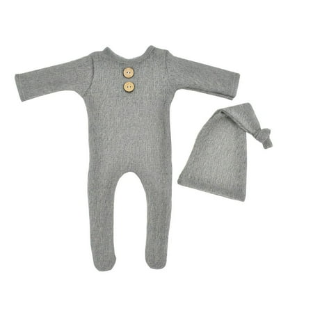 Realyc Infant Jumpsuit Solid Color Photography Props Knitted Baby Bodysuit Knotted Hat Kit for Photo Shooting
Realyc Infant Jumpsuit Solid Color Photography Props Knitted Baby Bodysuit Knotted Hat Kit for Photo Shooting