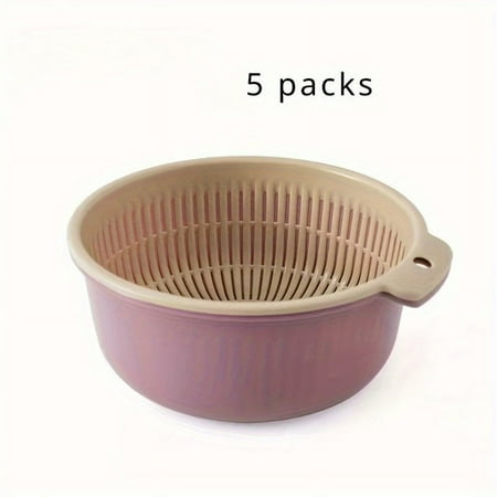 SHZHLAIFUZB Multi-functional Double-Layer Plastic Drain Baskets - Perfect for Washing Fruits Vegetables & Rice in Kitchen - 5-Piece Set
SHZHLAIFUZB Multi-functional Double-Layer Plastic Drain Baskets - Perfect for Washing Fruits Vegetables & Rice in Kitchen - 5-Piece Set