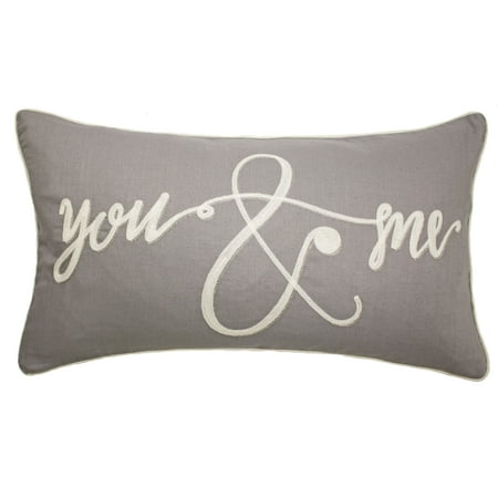 "You and Me" Script Accent Pillow