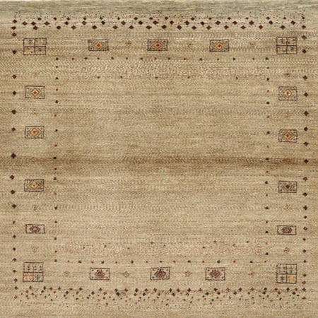 Ahgly Company Indoor Square Contemporary Sand Brown Area Rugs 4 Square