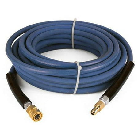 6000 PSI BLUE 2 Wire Braid NON Marking Pressure Washer Hose 100' w\/ Couplers