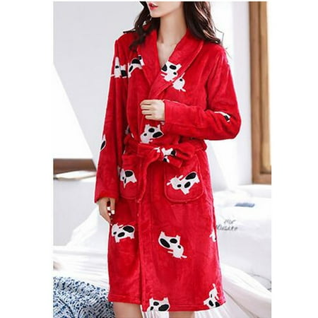 JNGSA Bathrobe For Women Womens Robes Long Ladies Fashion Flannel Floral Animal Print Bandage Pocket Warm Pajamas Nightgown Clearance
JNGSA Bathrobe For Women Womens Robes Long Ladies Fashion Flannel Floral Animal Print Bandage Pocket Warm Pajamas Nightgown Clearance